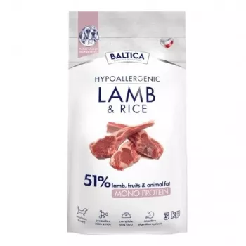BALTICA Nutraceutic Hypoalerginis Ėriena su ryžiais - sausas šunų maistas - 3kg