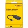 DeLOCK 66045 USB 5 Gbps Type-A į 2.5 Gigabit LAN RJ45 adapteris, 0,15 m, juodas
