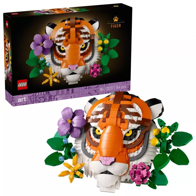 Konstruktorius LEGO Art Fauna Collection Tigras 31217 – pastatomas tigro modelis
