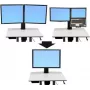 Ergotron WorkFit-C konvertavimo rinkinys iš dvigubo į vieną HD monitorių arba LCD ir nešiojamojo kompiuterio stovo