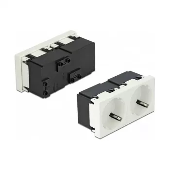 Kištukinis lizdas CEE 7/3 DELOCK 81322 — 3P+N+PE, 250 V, 16 A, ABS, baltas