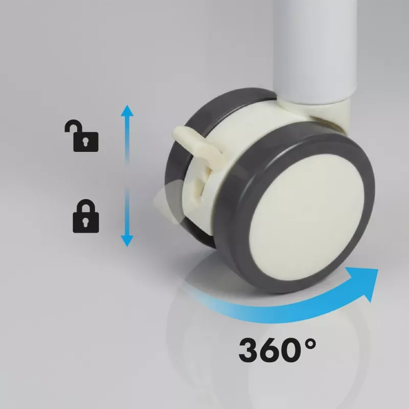 Balta lenta rašymui Ergo Office ER-305 – magnetinis ant stovo su ratukais, plieninė