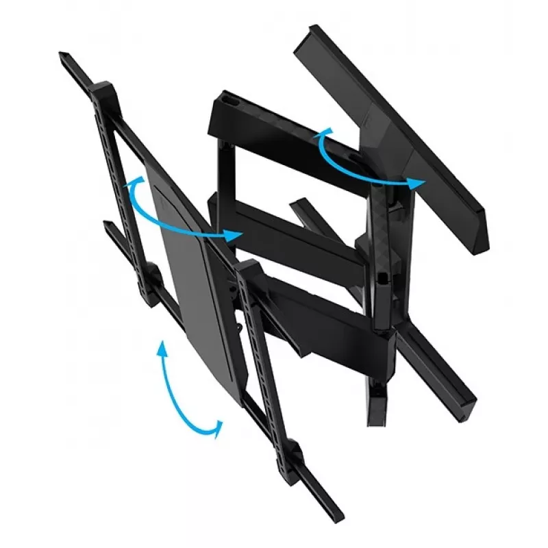 Fiksuotas sieninis laikiklis B-TECH BT8227/B 600x400 iki 75 colių televizoriui, maks. apkrova 50 kg