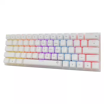 Mechaninė klaviatūra White Shark Wakizashi-2 US Red Switch, TKL be skaičių bloko, balta