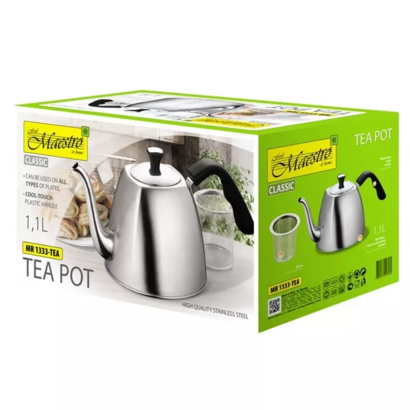 Virdulys žolelių arbatai Maestro MR-1333-tea 1.1 L nerūdijantis plienas