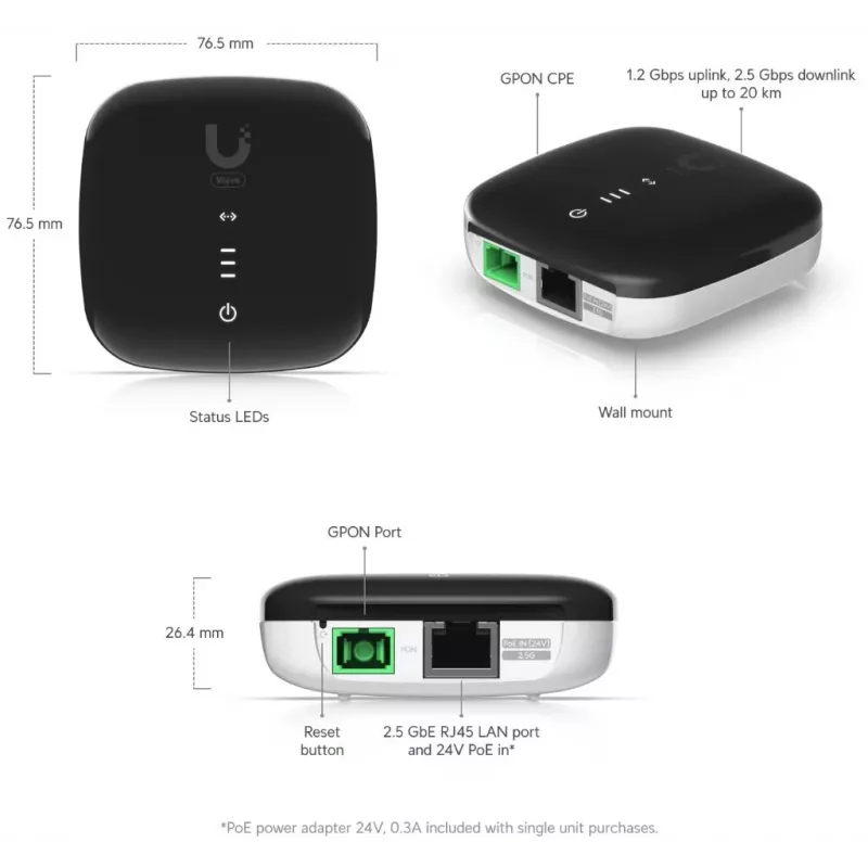 Ubiquiti WaveFiber ONU, 5 vienetų paketas