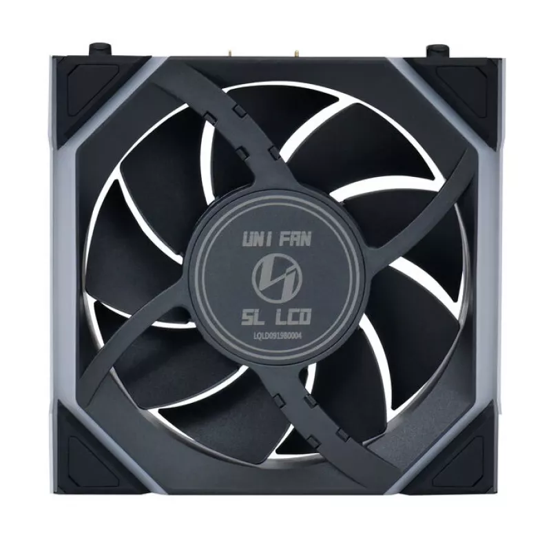 Ventiliatorių rinkinys Lian Li UNI FAN SL Wireless LCD 120 Juodas 3 vnt