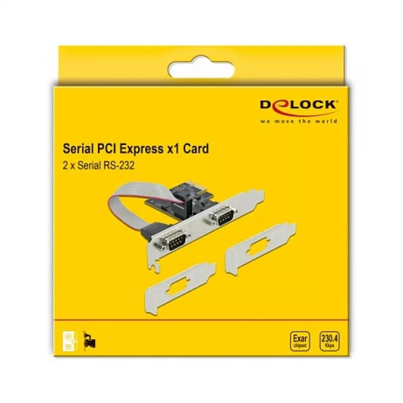 DeLOCK PCI Express x1 į 2 x RS-232 nuosekliojo prievado plokštė