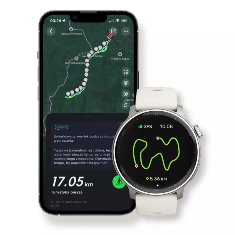 Išmanusis laikrodis Stelio Activ GPS 46mm sidabrinis STSWA101SR