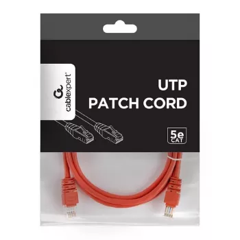 Patch kabelis CAT5E UTP 1,5m raudonas PP12-1.5M/R Gembird