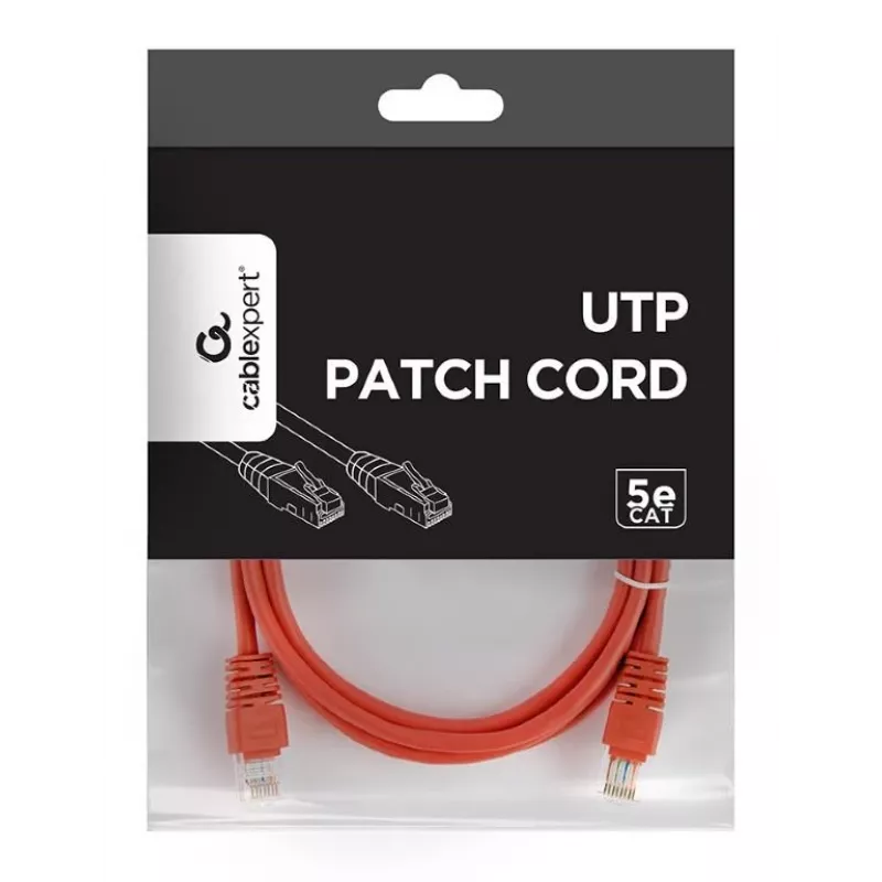 Patch kabelis CAT5E UTP 1,5m raudonas PP12-1.5M/R Gembird