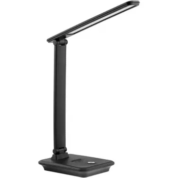 Stalinė LED lempa MACLEAN MCE614B – pritemdoma, sulankstoma reguliuojama rankena, 9W, 3000K/4500K/6500K, juoda