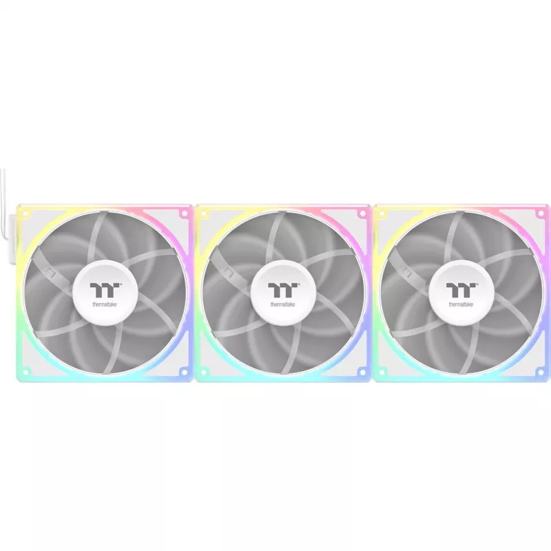 Ventiliatorių rinkinys THERMALTAKE TOUGHFAN EX 140 ARGB Sync White — 140 mm, 3 vnt.