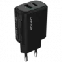 CANYON OnCharge 250 25W 1xPD 1xQC EU juodas įkroviklis