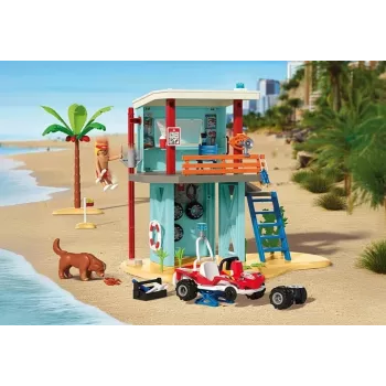 Žaidimų rinkinys PLAYMOBIL Gelbėjimo bokštas ir paplūdimio bugis 71903