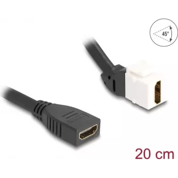 DeLOCK Keystone modulis HDMI motina į motiną 45° kampu 8K 60 Hz 20 cm juodas