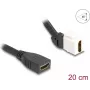 DeLOCK Keystone modulis HDMI motina į motiną 45° kampu 8K 60 Hz 20 cm juodas