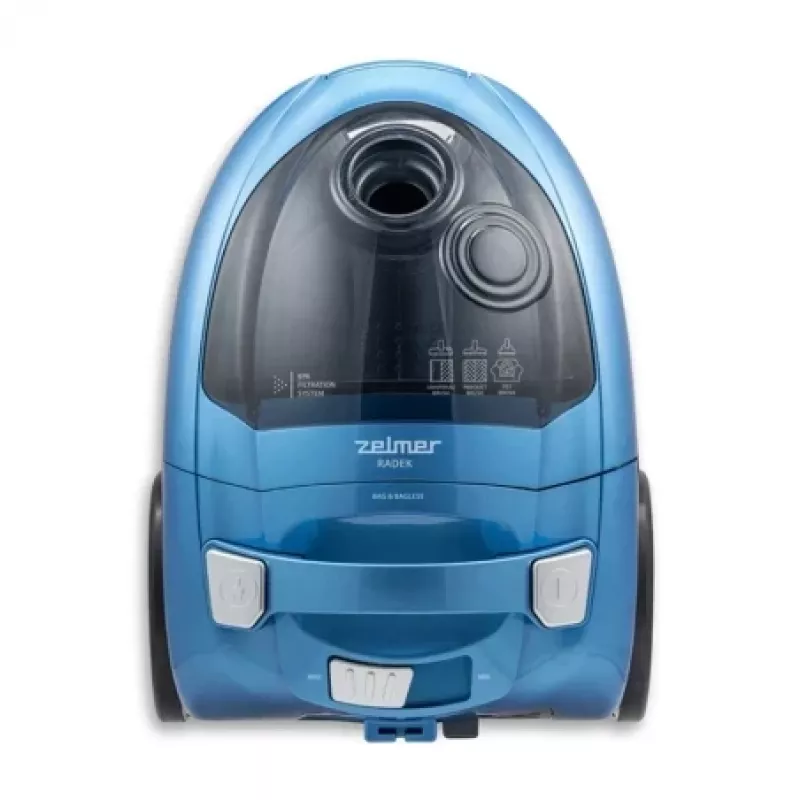 Bevonis siurblys ZELMER ZVC032P mėlynas 1200W, kompaktiškas kanistrinis