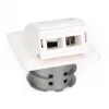 Digitus DN-93201 FTTH plokščias sieninis optinio pluošto lizdas SC/LC adapteriui 86x30x86 mm
