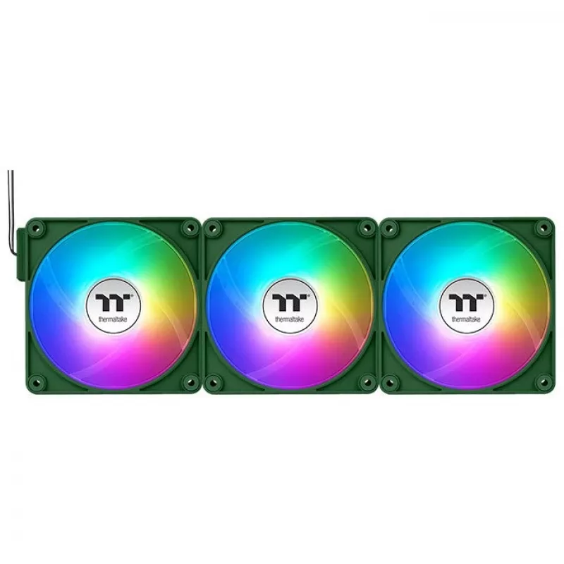 Thermaltake CT120 EX Reverse ARGB Sync 120 mm korpuso ventiliatorius 3 vnt. pakuotė Žalia