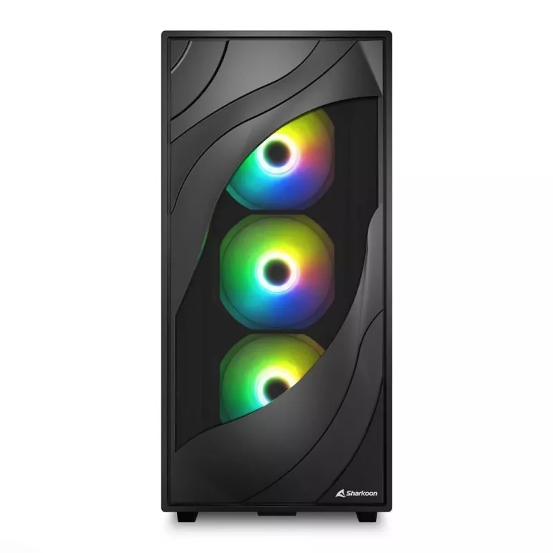 Sharkoon REBEL C80G RGB Midi Tower juodos spalvos