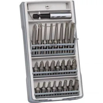 Atsuktuvų rinkinys 25 vnt. T10, T15, T20, T25, T30, T40, PH2, PZ2, ilgis 25 mm, 49 mm