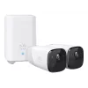 Eufy Security eufyCam 2 Pro belaidė namų apsaugos kamerų sistema, 365 dienų baterijos veikimas, HomeKit suderinamumas, 2K raiška, IP67 atspari oro sąlygoms, naktinis matymas, 2 kamerų rinkinys, be mėnesinio mokesčio
