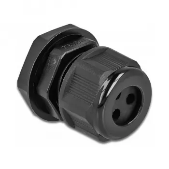 Kabelio įvadas DeLOCK 60375 Juodas Plastikas 2 vnt.