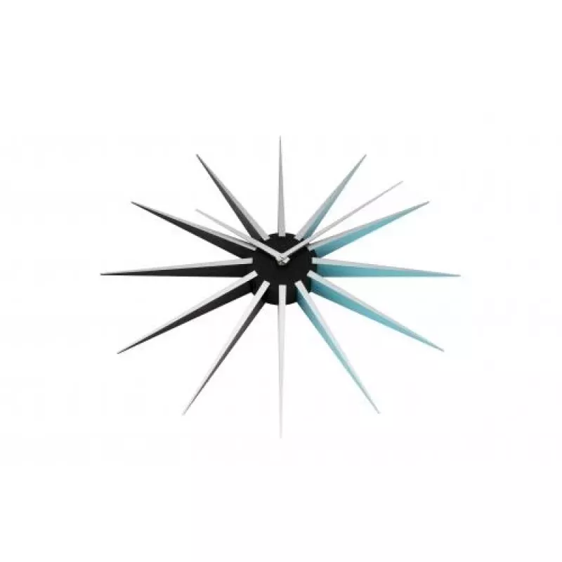 NeXtime klok 3051bl Nova sieninis laikrodis, Ø50 cm, juodas/mėlynas
