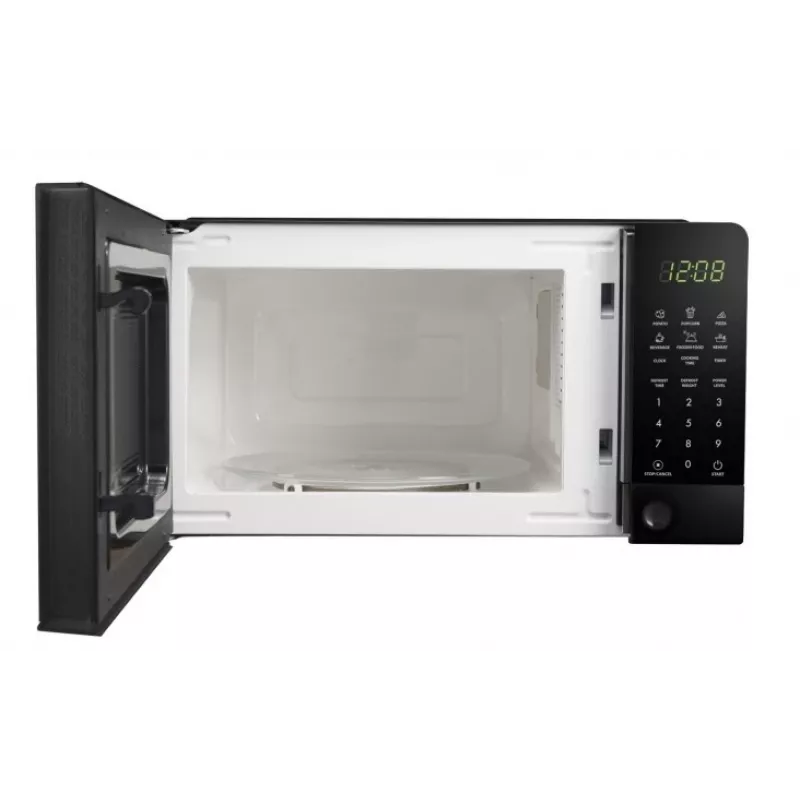 Mikrobangų krosnelė Solo ESPERANZA EKO009 — 700 W, 20 L, LED ekranas, jutiklinis valdymas, 24,5 cm stiklinė lėkštė, juoda