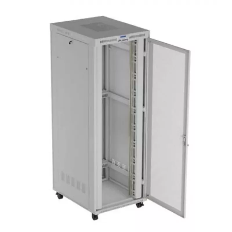 Stovo spinta 19 inch LANBERG FF01-8047-23SL 47U 800x1200 mm pilka su perforuotomis durelėmis