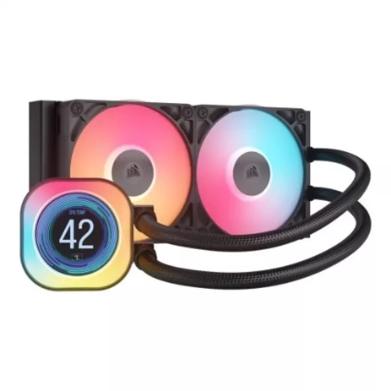 Oro aušintuvas Corsair iCUE LINK TITAN 240 RX LCD 12 cm juodas 300-2100 RPM