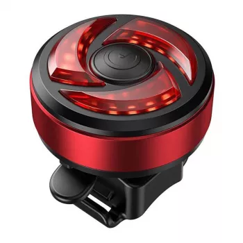 Galinis dviračio žibintas Superfire BTL02 USB, 330 mAh baterija, įkraunamas per USB, galinis saugos žibintas