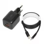 Išorinis tinklo maitinimo adapteris IBOX ILUC42B 12V 2A, 33W, USB-A + USB-C PD3.0, QuickCharge 3.0, universalus
