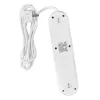 Maclean MCE394W ilgintuvas 3 kištukiniai lizdai, 3×USB 2.1A, 2500 W, 1,5 m laidas, baltas