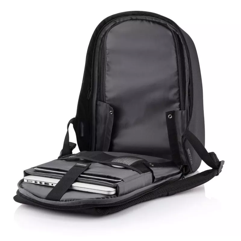 Kuprinė XDDESIGN Bobby Hero XL — 21,5 L, tinka 17 colių nešiojamam kompiuteriui, planšetės skyrius, organizacinė panelė, juoda