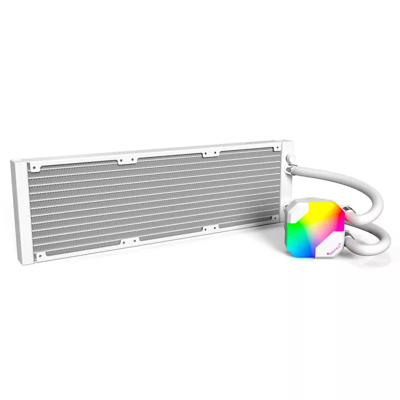 Montech HyperFlow ARGB 360 Baltas – 360 mm radiatoriaus blokas skysčio aušinimui