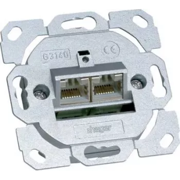Hager G3140 Duomenų lizdas Cat.6a 2-jų krypčių 8/8-pol