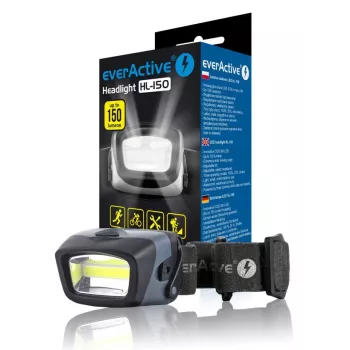Kaktos žibintuvėlis everActive HL-150, 150 lm, 3 W, IPX4, 3×AAA, juodas