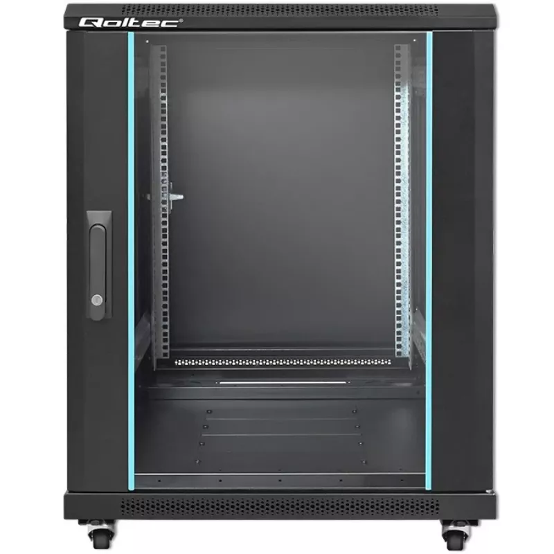 Tinklinis spintos stovas QOLTEC 54518 19 colių 15U – plieninis 19 colių įrangos korpusas