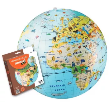 Caly Animal Globe Maxi Pasaulio Gaublys 50 cm, Įvairiaspalvis
