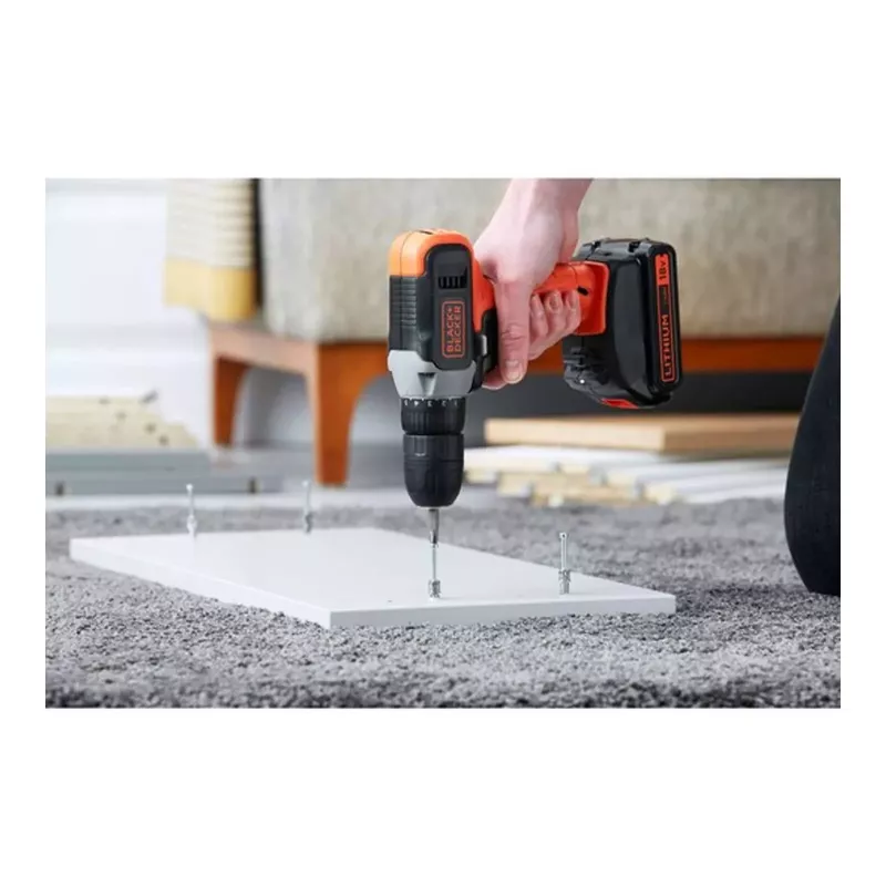BLACK & DECKER BCD001C2-QW belaidis gręžtuvas-suktuvas | 18 V | 2x1.5 Ah | Ličio jonų