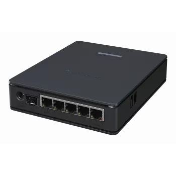 MikroTik hAP ax S maršrutizatorius – dviejų juostų 2,4/5 GHz, 1800 Mbit/s, 5x Ethernet (įsk. 2,5G), PoE, juodas