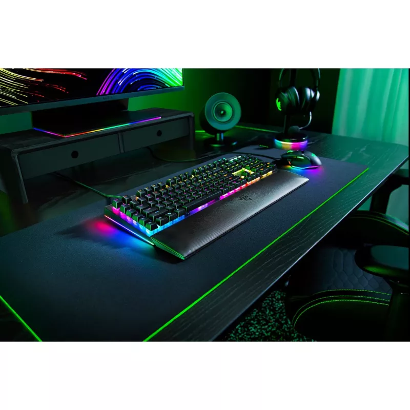 Razer BlackWidow V4 – geltoni linijiniai jungikliai – mechaninė žaidimų klaviatūra