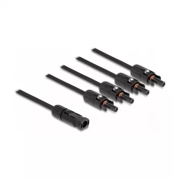 Kabelio šakotuvas DeLOCK DL4 Solar Splitter Cable 1 x vyriškas į 4 x moteriškas 50 cm juodas