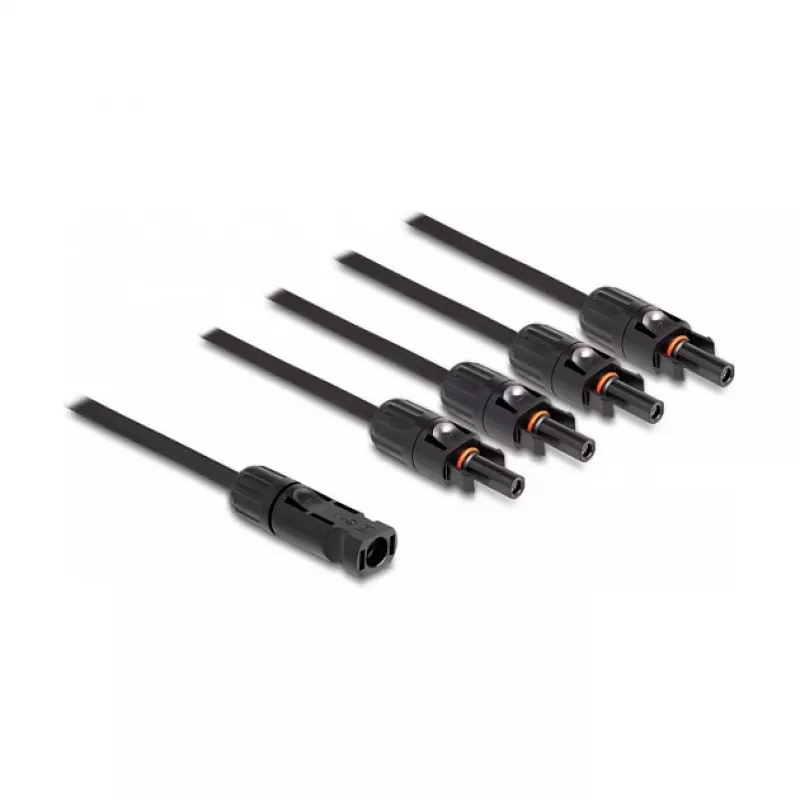 Kabelio šakotuvas DeLOCK DL4 Solar Splitter Cable 1 x vyriškas į 4 x moteriškas 50 cm juodas