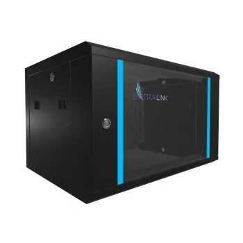 Sieninis stelažas Extralink 6U 600x450 juodas