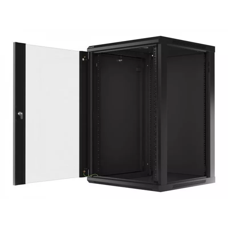 Sieninis tinklo stovas LANBERG WF01-6618-10B, 18U, 600×600×907 mm, juodas, 60 kg