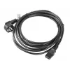 Maitinimo laidas LANBERG CA-C13C-11CC-0050-BK — 5 m, C13 kištukas į CEE7/7, kampuotas C13