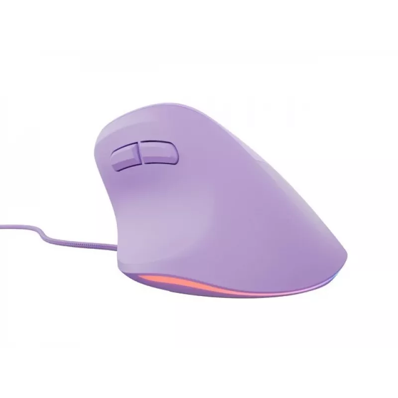 NATEC Crake 2 Pro pelė, vertikali, dešinei rankai, USB-A, optinė, 12800 DPI, violetinė